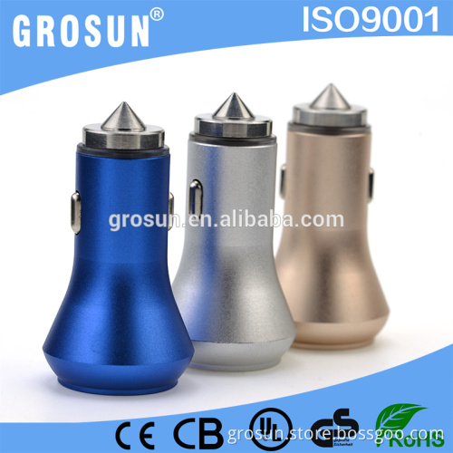Dodge Charger Colorful 5V 2.1A Dual Port Mini Car Charger USB Approval RoHS with High Quality